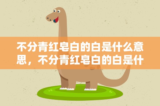 不分青红皂白的白是什么意思，不分青红皂白的白是什么意思呀
