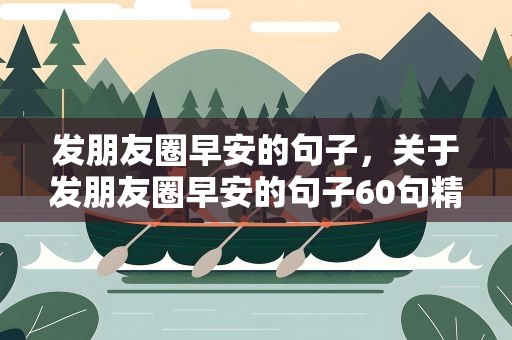 发朋友圈早安的句子，关于发朋友圈早安的句子60句精选