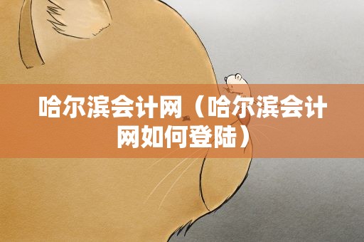 哈尔滨会计网（哈尔滨会计网如何登陆）