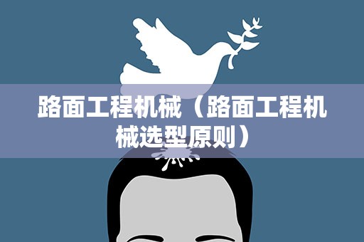 路面工程机械（路面工程机械选型原则）