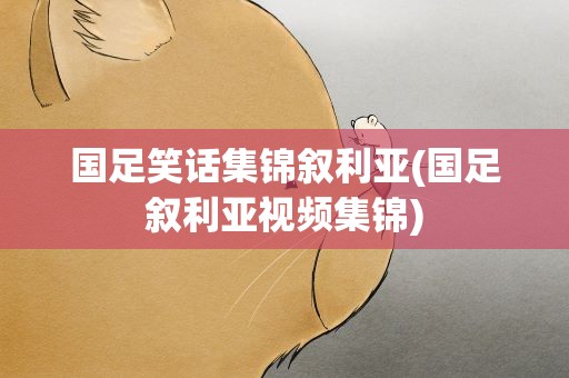 国足笑话集锦叙利亚(国足叙利亚视频集锦)