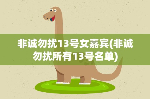 非诚勿扰13号女嘉宾(非诚勿扰所有13号名单)