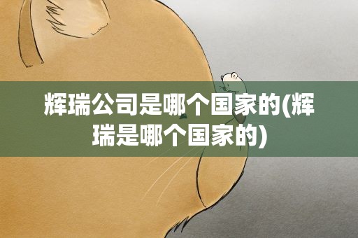 辉瑞公司是哪个国家的(辉瑞是哪个国家的)