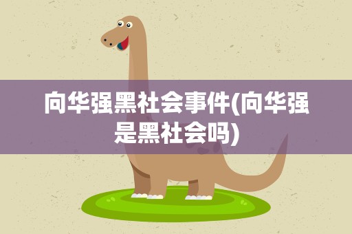 向华强黑社会事件(向华强是黑社会吗)