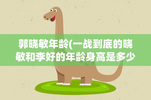 郭晓敏年龄(一战到底的晓敏和李好的年龄身高是多少)