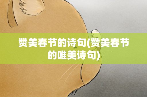 赞美春节的诗句(赞美春节的唯美诗句)