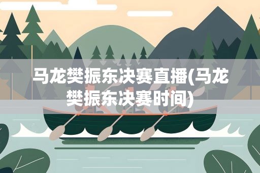 马龙樊振东决赛直播(马龙樊振东决赛时间)