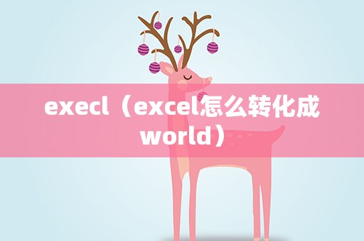execl（excel怎么转化成world）