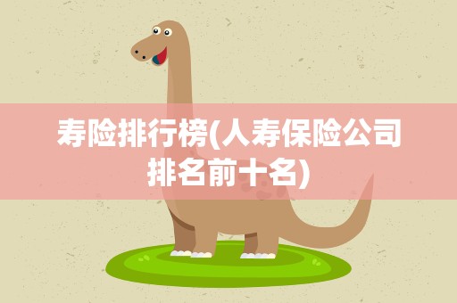 寿险排行榜(人寿保险公司排名前十名)