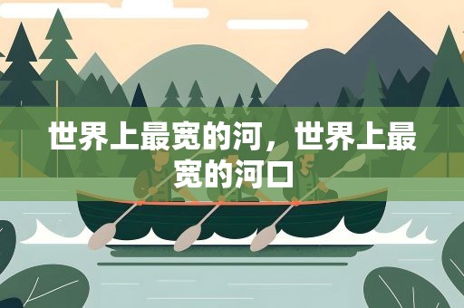 世界上最宽的河，世界上最宽的河口