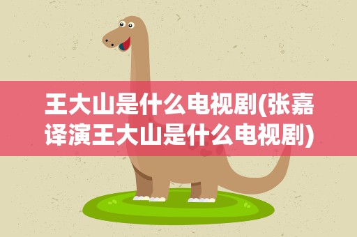王大山是什么电视剧(张嘉译演王大山是什么电视剧)