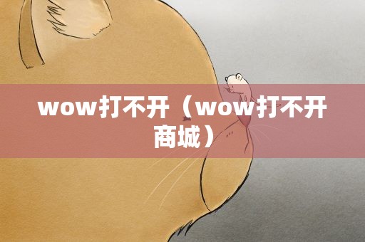 wow打不开（wow打不开商城）