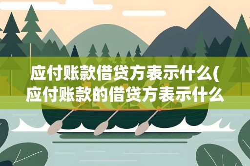 应付账款借贷方表示什么(应付账款的借贷方表示什么意思)