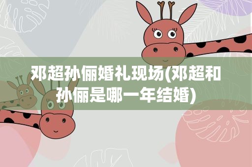 邓超孙俪婚礼现场(邓超和孙俪是哪一年结婚)