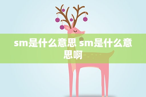 sm是什么意思 sm是什么意思啊