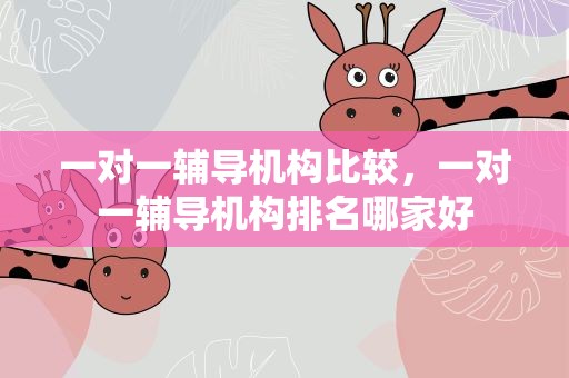 一对一辅导机构比较，一对一辅导机构排名哪家好