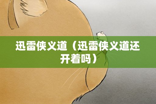 迅雷侠义道（迅雷侠义道还开着吗）
