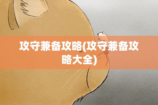 攻守兼备攻略(攻守兼备攻略大全)