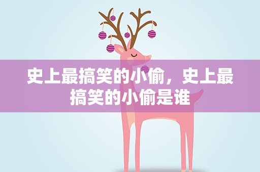 史上最搞笑的小偷，史上最搞笑的小偷是谁