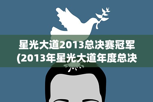 星光大道2013总决赛冠军(2013年星光大道年度总决赛冠军是谁)