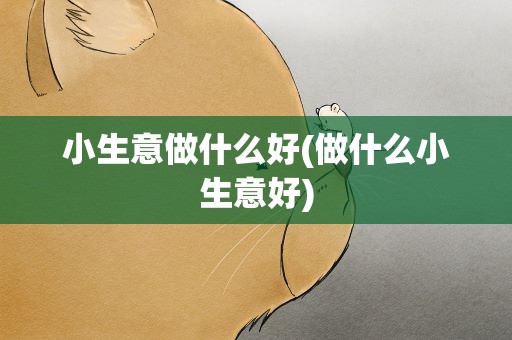小生意做什么好(做什么小生意好)