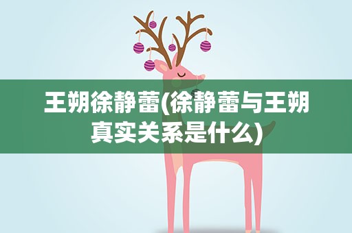 王朔徐静蕾(徐静蕾与王朔真实关系是什么)