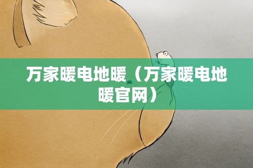 万家暖电地暖（万家暖电地暖官网）