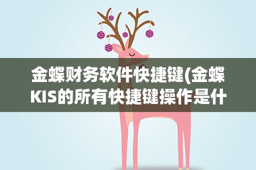 金蝶财务软件快捷键(金蝶KIS的所有快捷键操作是什么)