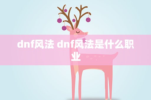 dnf风法 dnf风法是什么职业