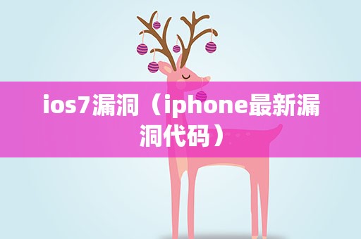 ios7漏洞（iphone最新漏洞代码）