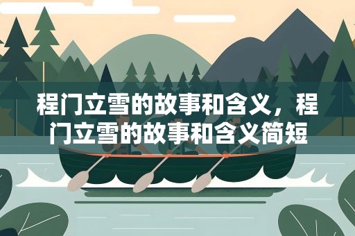 程门立雪的故事和含义，程门立雪的故事和含义简短