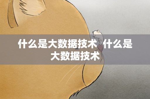 什么是大数据技术  什么是大数据技术