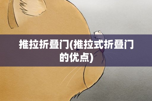 推拉折叠门(推拉式折叠门的优点)