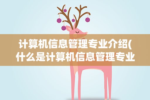 计算机信息管理专业介绍(什么是计算机信息管理专业)