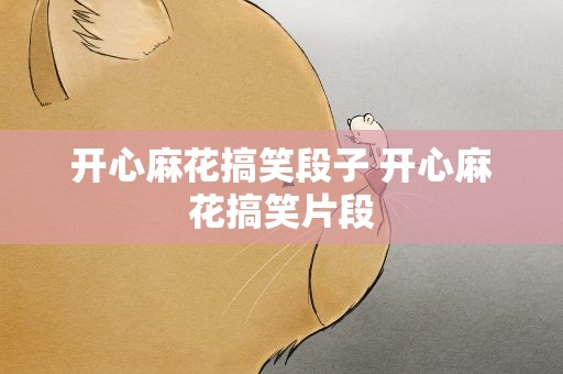 开心麻花搞笑段子 开心麻花搞笑片段