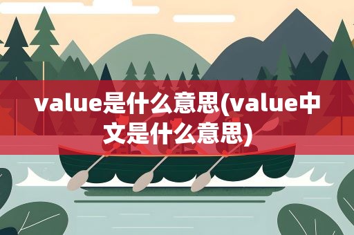 value是什么意思(value中文是什么意思)