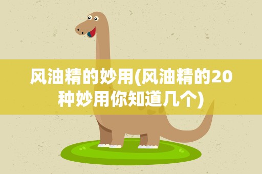 风油精的妙用(风油精的20种妙用你知道几个)