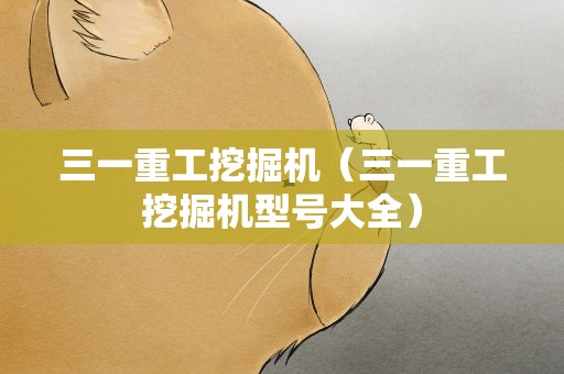 三一重工挖掘机（三一重工挖掘机型号大全）