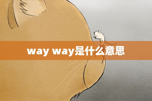 way way是什么意思