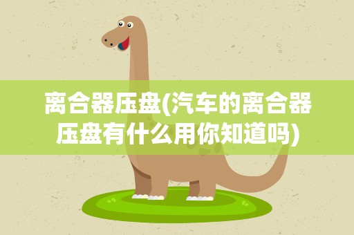 离合器压盘(汽车的离合器压盘有什么用你知道吗)