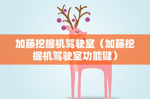 加藤挖掘机驾驶室（加藤挖掘机驾驶室功能键）