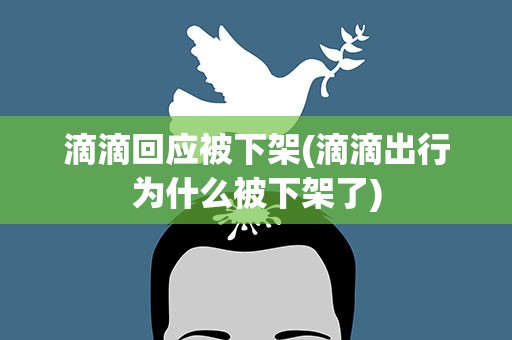 滴滴回应被下架(滴滴出行为什么被下架了)