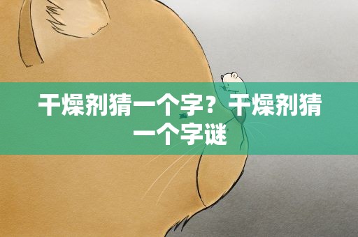 干燥剂猜一个字？干燥剂猜一个字谜