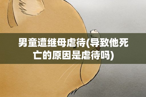 男童遭继母虐待(导致他死亡的原因是虐待吗)