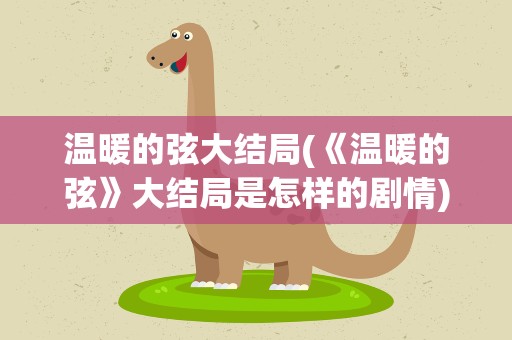 温暖的弦大结局(《温暖的弦》大结局是怎样的剧情)