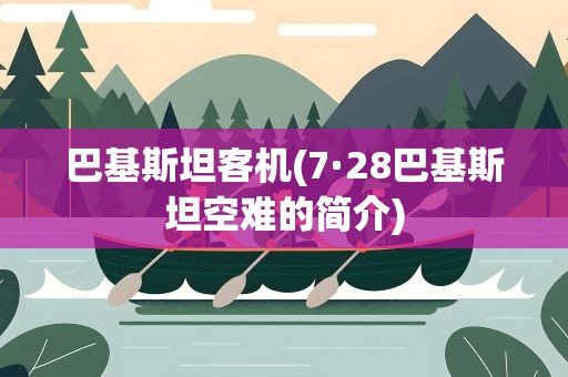 巴基斯坦客机(7·28巴基斯坦空难的简介)