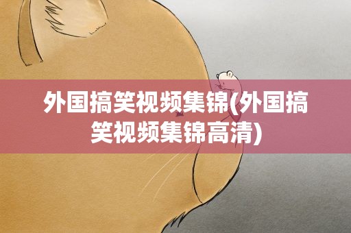 外国搞笑视频集锦(外国搞笑视频集锦高清)