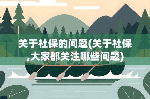 关于社保的问题(关于社保,大家都关注哪些问题)