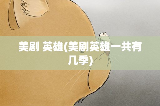 美剧 英雄(美剧英雄一共有几季)