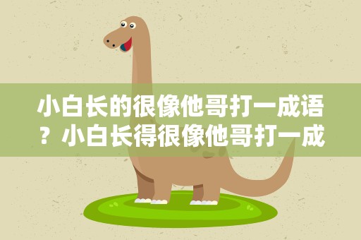 小白长的很像他哥打一成语？小白长得很像他哥打一成语